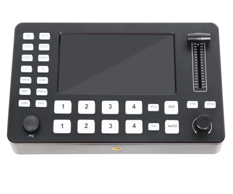 Mini 4 Channels PTZ  Keyboard IP Video Mixer Controller Channel Switcher for Live Streaming and conference system