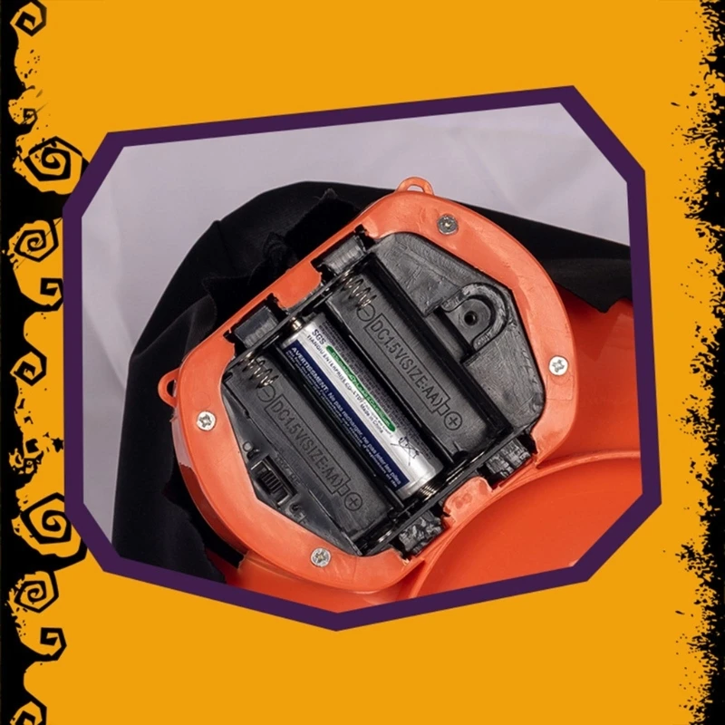 KX4B Spooky Skeleton Candy Holder ชามขนมที่มีดวงตาสีแดงสว่างขึ้นและชิ้นส่วนที่เคลื่อนไหวสำหรับการตกแต่งวันฮาโลวีน