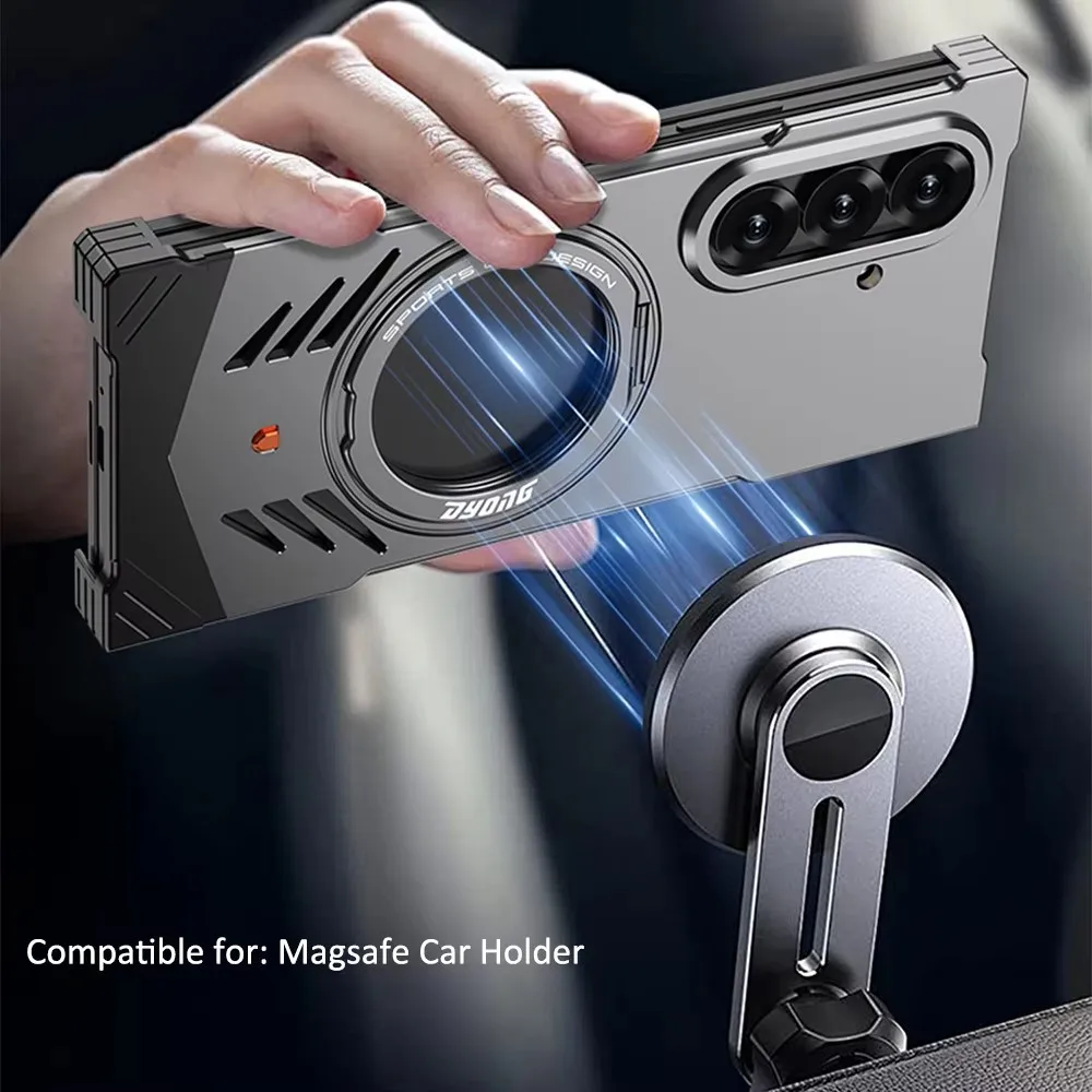360° Degrees Rotating Ring Holder case High quality For Samsung Galaxy Z Fold 8 Ultra 7 6 5G Aluminum Alloy Metal Magnetic