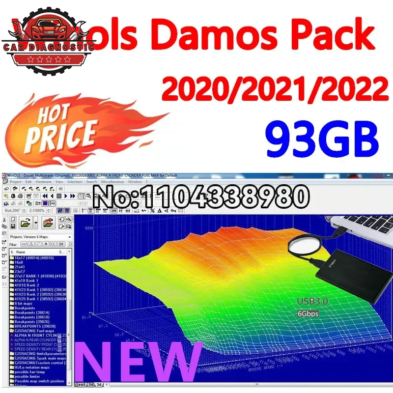 

2025Newest 93GB WINOLS DAMOS Big Archive Damos Mappacks for Winols Software BIG PACK Package Chip Tuning Maps All data maps file