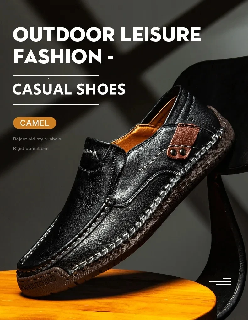 Neue Mode Männer Casual Schuhe Handgemachte Leder Loafer Bequeme männer Schuhe Qualität Split Leder Flache Fahren Schuhe Größe 48 – Detail 2