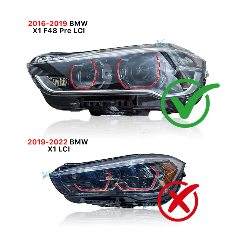 63117428791 63117428792 White LED Angel Eye DRL Board For 2016-2019 BMW X1 F48 Daytime Running Light Module Headlight