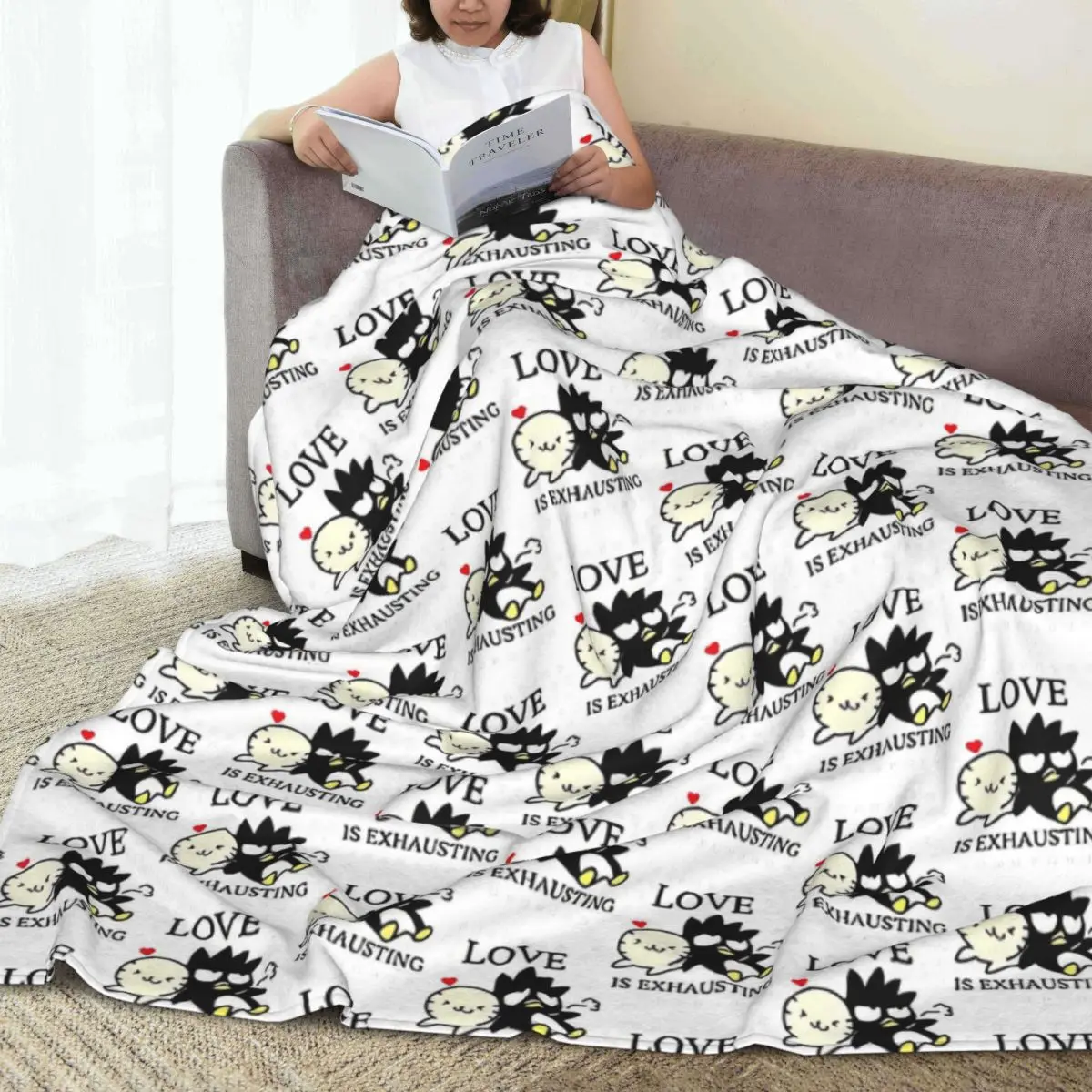 Badtz Cartoon Maru Penguin Blankets Warm Soft Novelty Plush Throw Blanket For Bedroom Picnic Flannel Bedspread Bed Cover