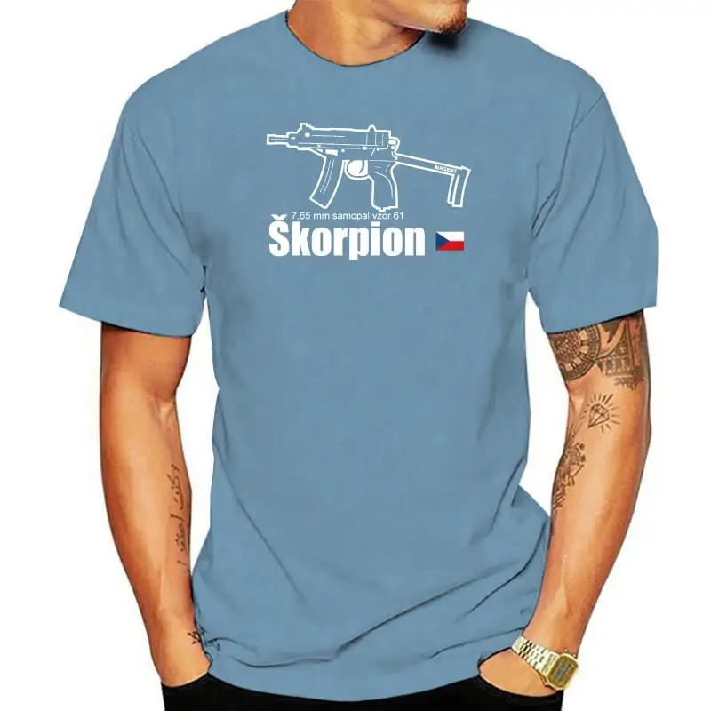 2022 Hot Sale 100% cotton Skorpion Maschinenpistole MP 7,65 Samopal vzor 61 Skorpion CSSR T Shirt Tee shirt