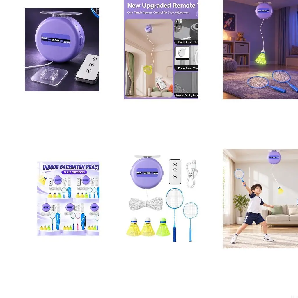 Suspended Badminton Trainer for Hand-Eye Coordination Practice 69HD