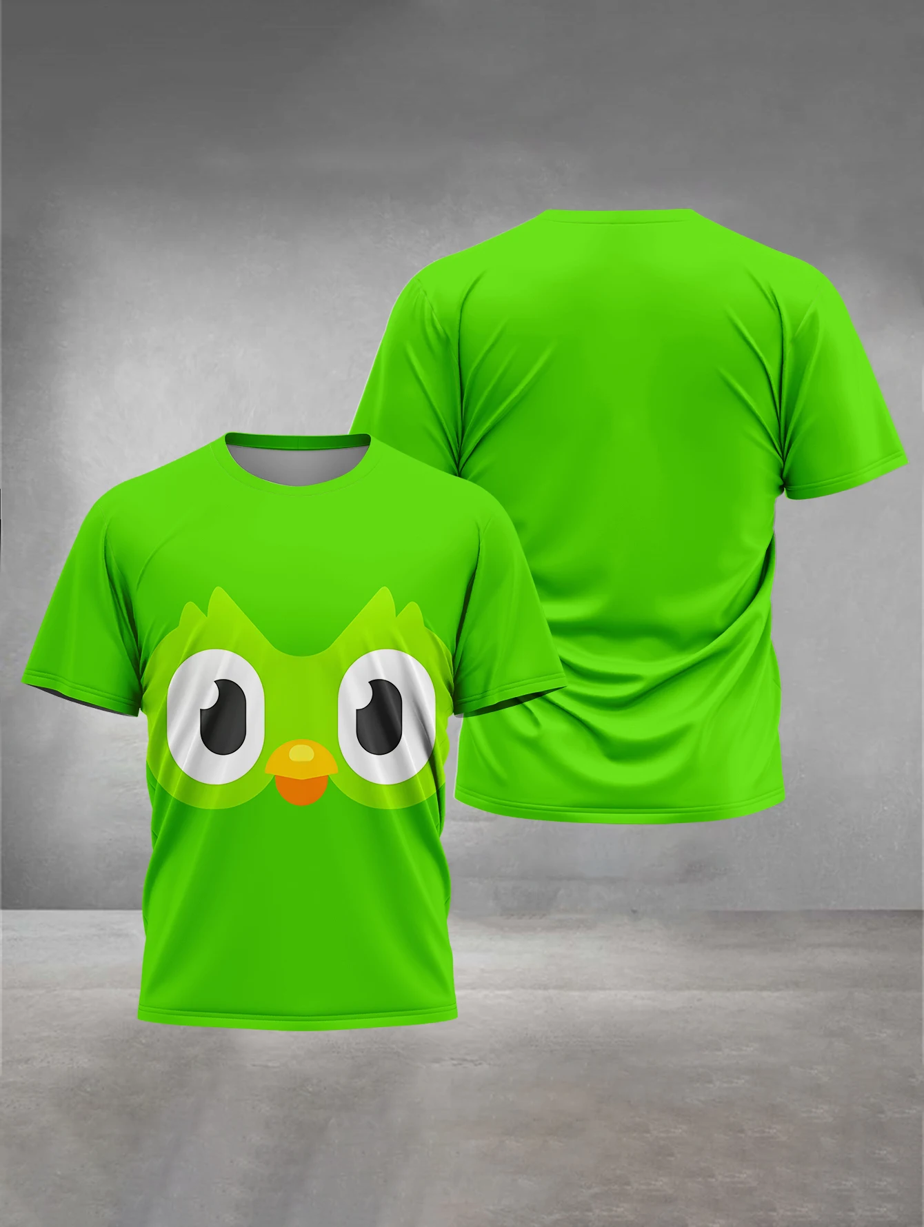 ملابس رجالية مطبوعة ثلاثية الأبعاد ملابس خارجية عامة للرجال والنساء مناسبة لملابس الرجال المريحة الكرتونية Duolingo