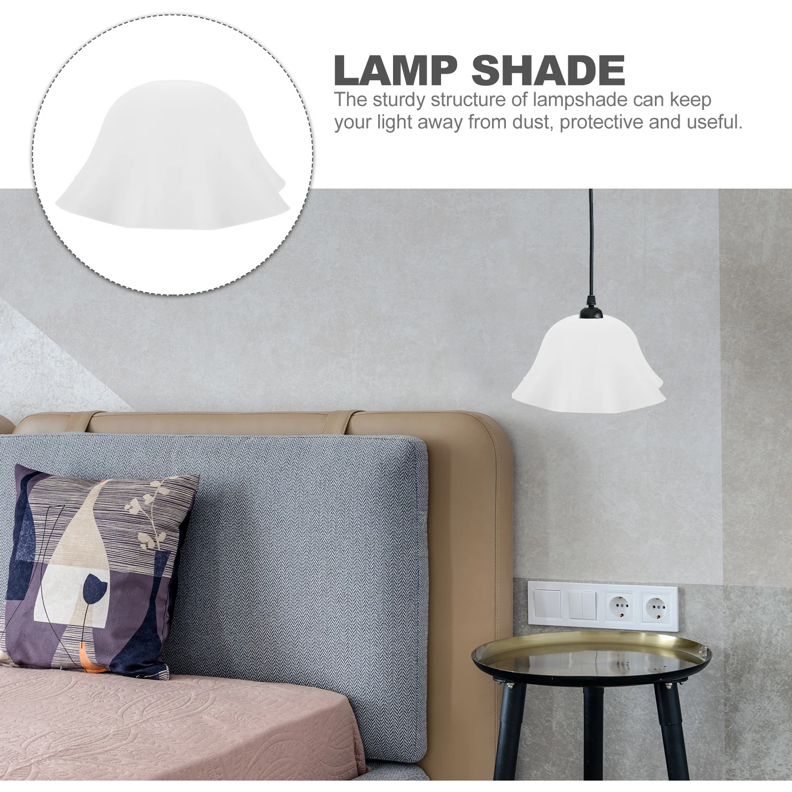 عاكس الضوء من الأكريليك لمصابيح معلقة على السقف، ضوء ناعم واقٍ لديكور المنزل، سهل إزالة غطاء مصباح أكريليك أبيض #1