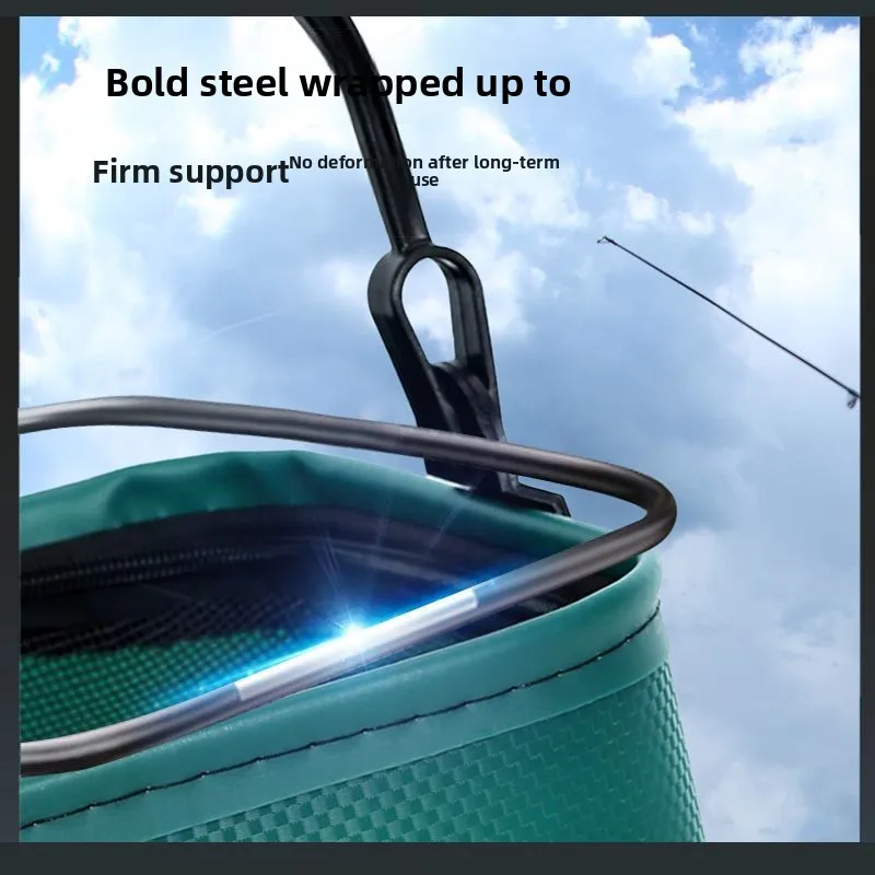 دلو صيد قابل للطي Luya للحماية البرية، مريح ومحمول وسميك ومقاوم للاهتراء #4