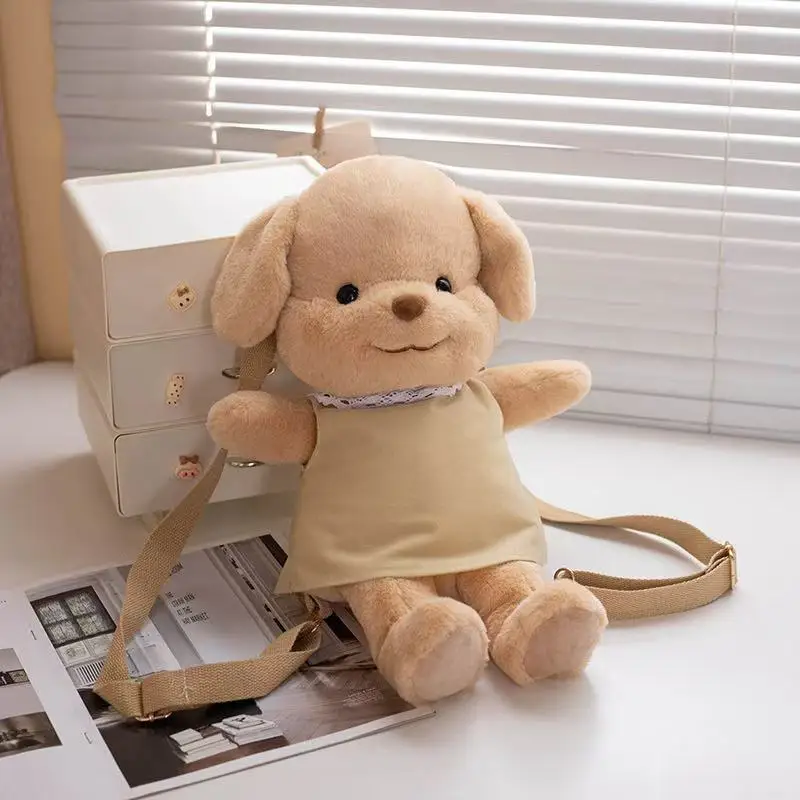 Mochila de cachorro vip de simulação de 45cm, brinquedo de pelúcia, boneca estatueta, anime de desenho animado, travesseiro fofo, decoração de almofada, aniversário infantil