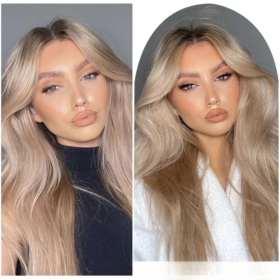 30Inches 200grams Blond 27/613 Body Wave Hair Weave Bundles High Temperature Synthetic Soft Natural Human-Like Hair