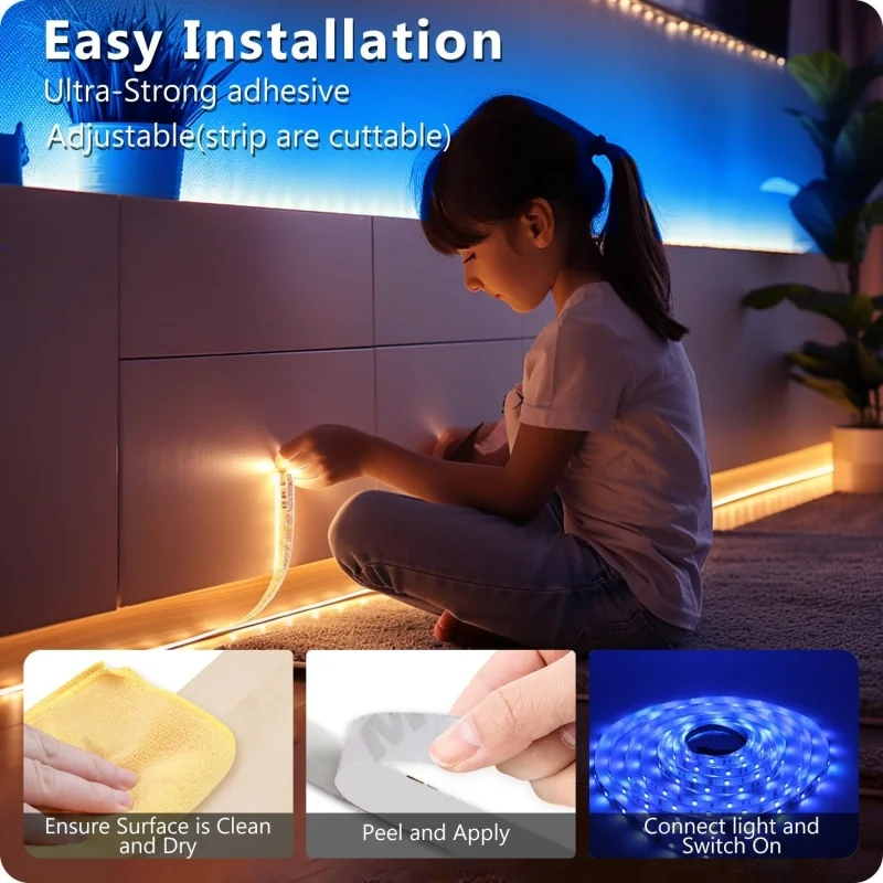 USB Led Strip Light  APP Control Color Changing 2835 RGB Led Lights  Flexible Lamp Tape for Room Bedroom Kitchen Garden 1-20m