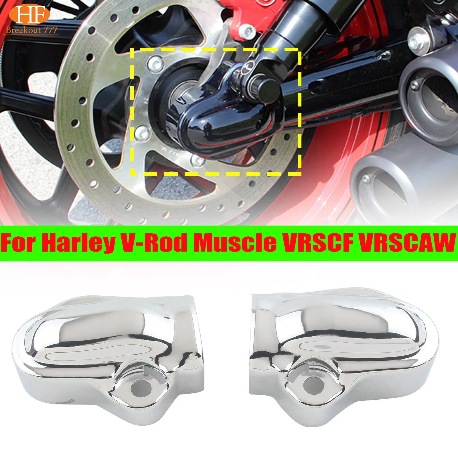 2Pcs Motorcycle Axle Cover Wheel Shaft Cap Side Protector Guard Bar Shield For Harley V-Rod Muscle VRSCF VRSCAW VRSCD