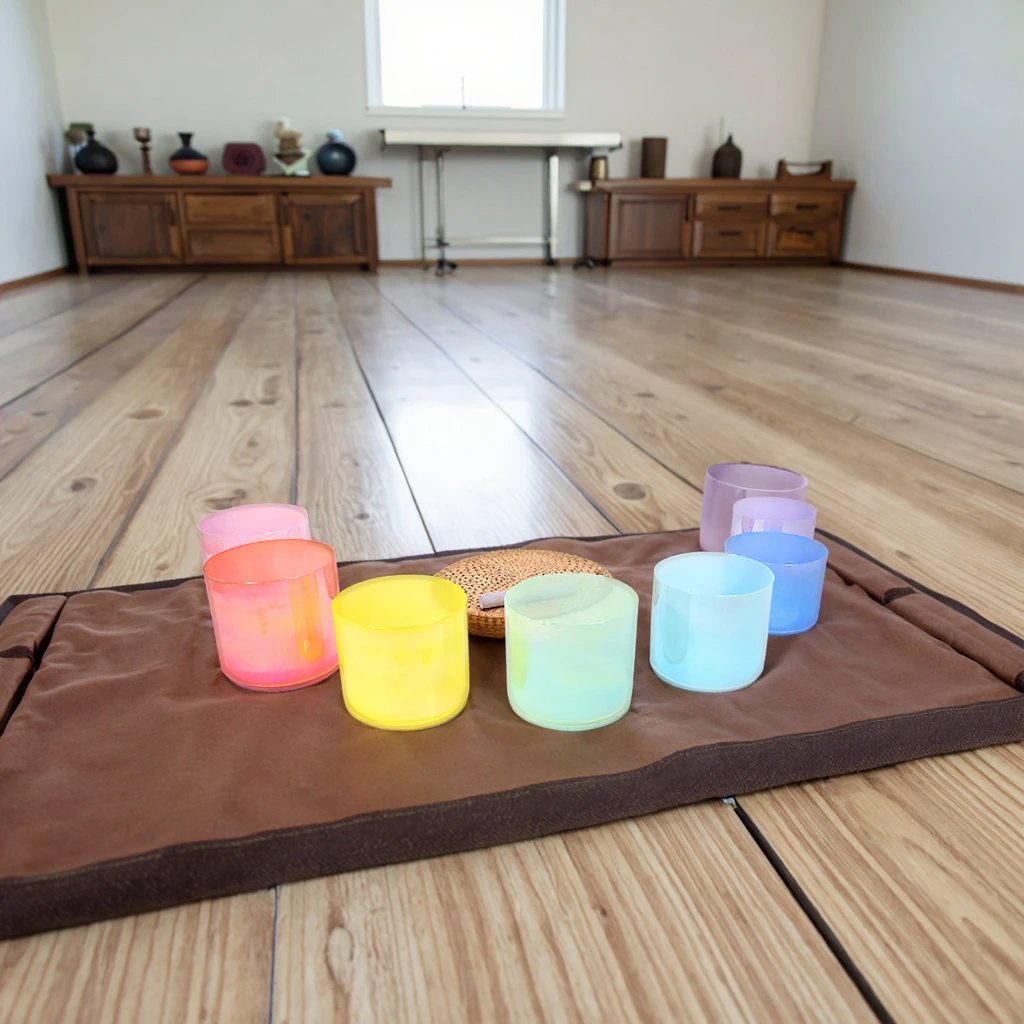 مجموعة أوعية الغناء 6 ''-7.5'' وعاء الطاقة أدوات العلاج الصوتي الموسيقية تنعيم المزاج منتجات الكوارتز