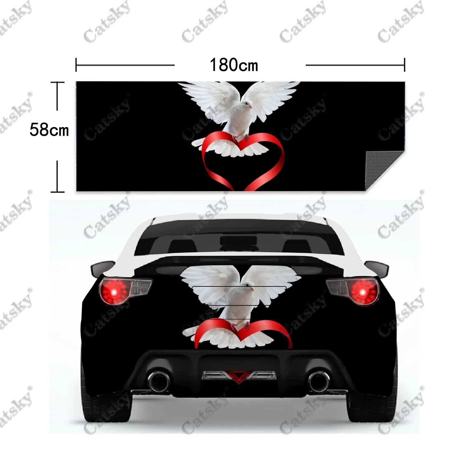 ملصقات سيارة على شكل حيوان الحمام، لوحة تعديل الذيل الخلفي للشاحنة مناسبة لملصقات ملحقات تعبئة آلام الشاحنة