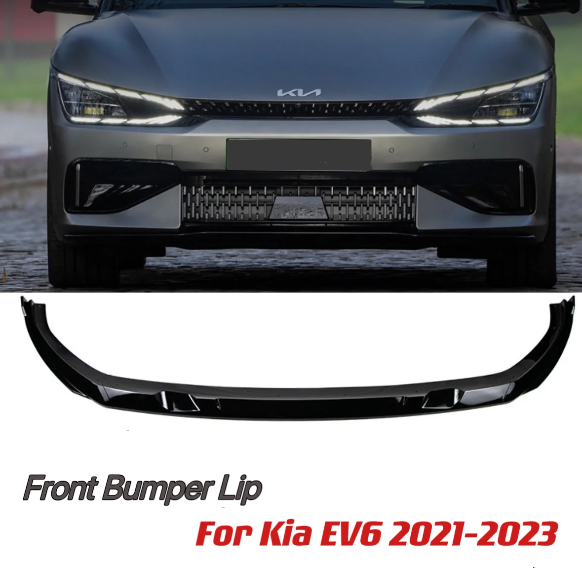 

Передний бампер для Kia EV6 2021 2022 2023, передний бампер, Передние Губы, спойлер, сплиттер, комплект кузова, автомобильные аксессуары, вид из углеродного волокна