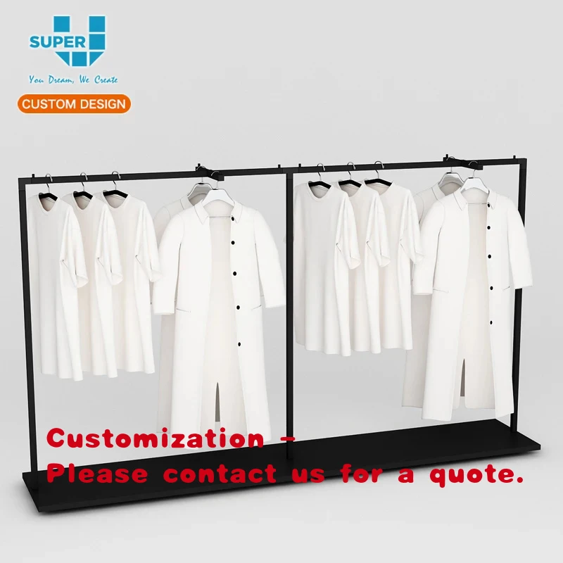 

custom.Fashion Design Display Stand Hanger Stainless Steel Metal Shirt Display Rack Stand