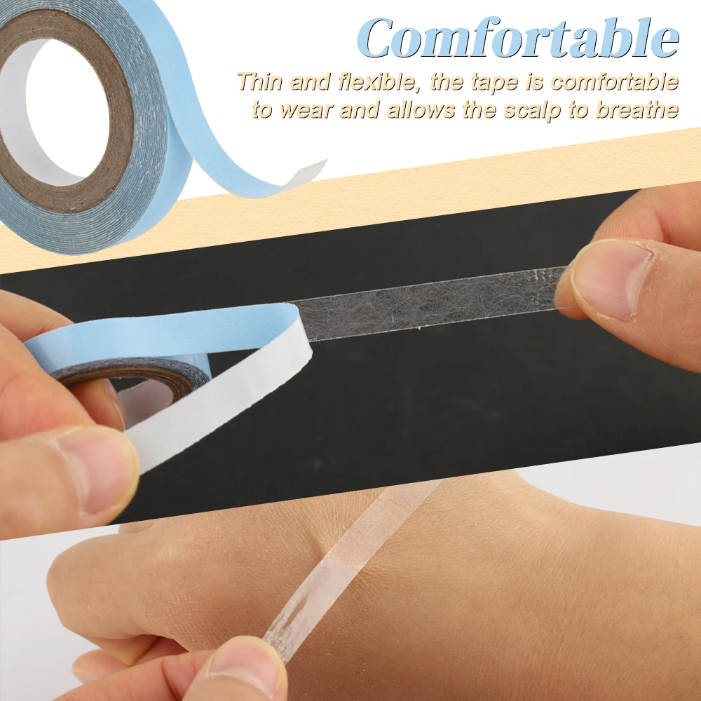 لفة شريط لحمة مزدوجة الجوانب من Hair Want لملحقات لحمة الشريط، شريط بديل مقاوم للماء لنظام الشعر للشريط في الملحقات