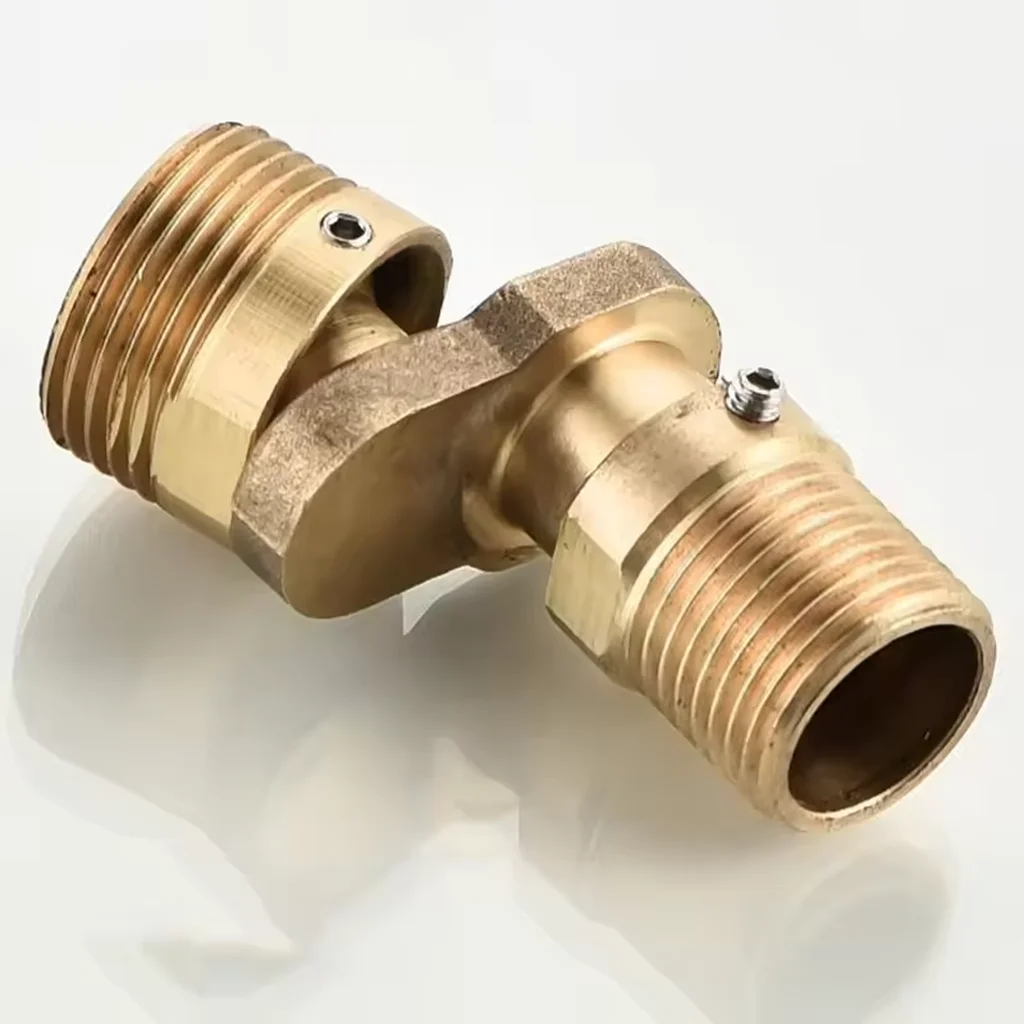 Stainless Steel Angled Curved Foot Angle Adjustment 360° Rotatable Eccentric Screw Corner Wall Mounted Shower Faucet Adapter