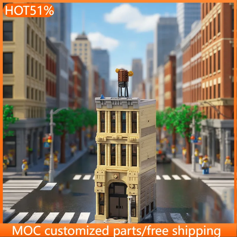 

2904 PCS Modular Building Newspaper building MOC Customize Modular Building Block Design Popular Creative DIY Holiday Toy Gifts