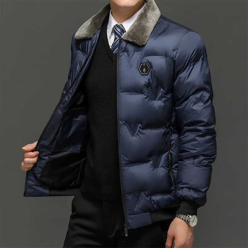 Jaquetas masculinas vintage quente parka de alta qualidade jaqueta de inverno casacos motocicletas jaquetas quentes masculino casual sólido moda outono