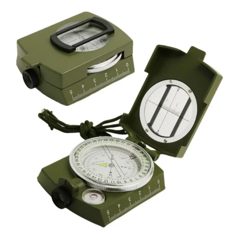 High Precision American Compass Multifunctional Military Green Compass North Compass Outdoor Car Compass Survival Gear