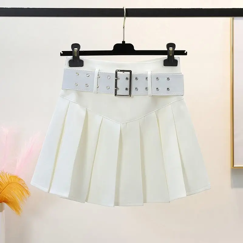 2026 Women Vintage Pink Pleated Skirt Kawaii High Waist Mini Skirts Korean Fashion School Uniform Harajuku Streetwear Spring