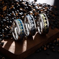 Stainless Steel Men's Ring Shangji Will Pattern Ring High Temperature Resistant Vintage Yiwu Small Decorative Items