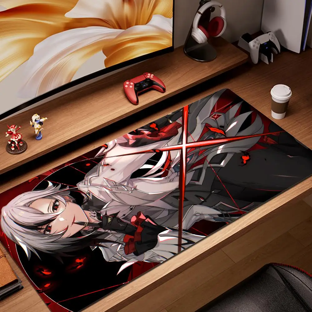 

HD Printing Arlecchino Mousepad Genshin Impact Mouse Pad Laptop Mousepad Large Desk Mat Gamer Keyboard Rug Gaming Accessories