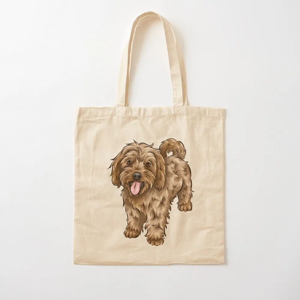 

Cute Cavapoo Cute Dog Art Tote Bag Women bags shopper bag woman Canvas Tote Bag