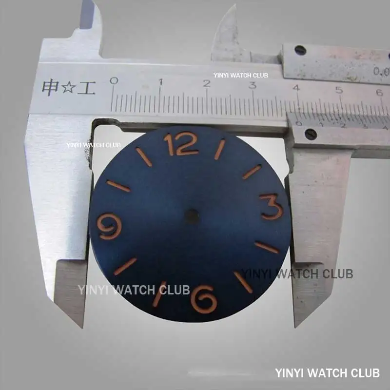 38.9mm Personalized Watch dial Blue color watch face for ETA6497/ETA6498 seagull ST3600/ST3620 Movement