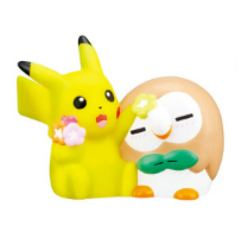 BANDAI Anime Pokemon Ponyta Rowlet EX CASHAPON Christmas Gifts or Collection Genuine Action Figure Model Toys in Shelf