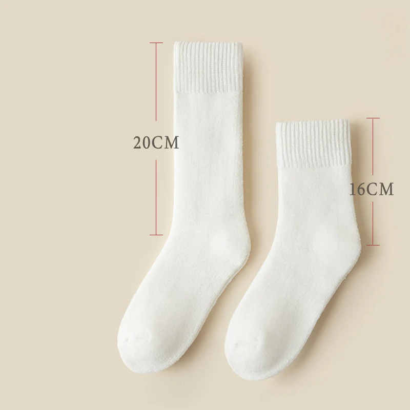 Chaussettes d'hiver en velours pour femmes, isolation optique, botte courte, solide, chaussettes de sol, plus chaudes