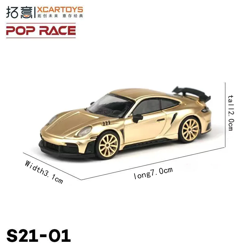 POPRACE1/64 Porsche SINGER 964 Targa Alloy Car Model Sports Car Ornaments Men's Toys - Image 6