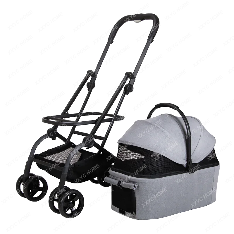 Pet Stroller Dog Outing Trolley Lightweight Dog Stroller Cat Folding Cart Pet Cart