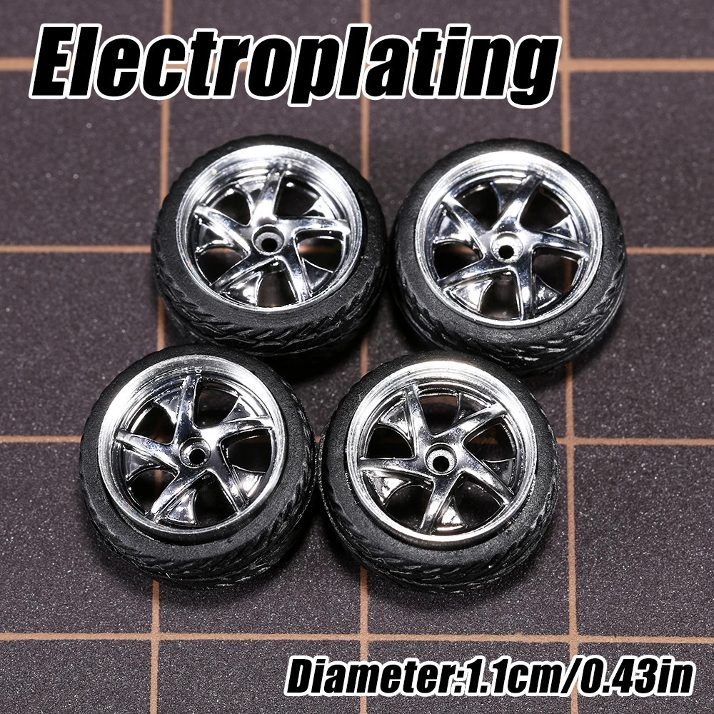 1/64 Modellauto-Räder 4er-Set - 11mm Durchmesser ABS-Gummireifen mit Bremsscheibe - Upgrade-Teile für Tomica Diecast-Fahrzeuge – Detail 31