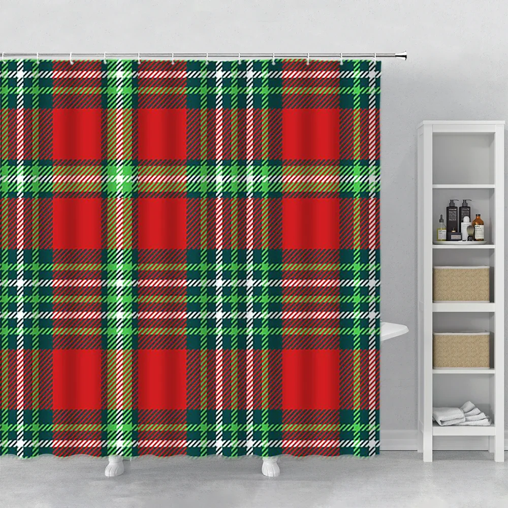 Modern Nordic Style Shower Curtains Simplicity Geometry Stripes Bathroom Polyester Bath Curtain Home Bathtub Decor With Hooks