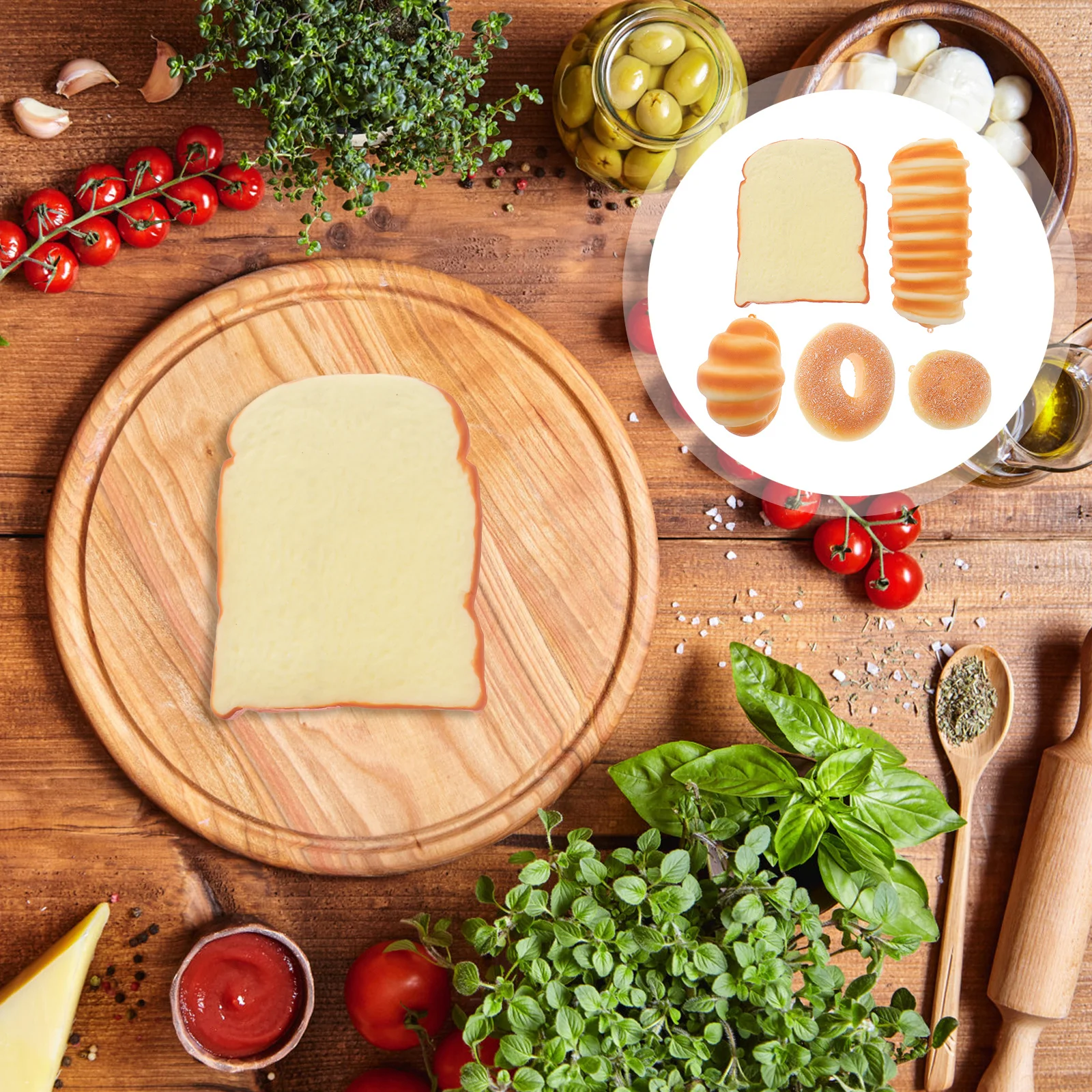 5 stuks simulatie brood rekwisieten hoog gesimuleerd nep brood versieren voor voedsel fotografie scène prop bakkerij display kleuterschool onderwijs