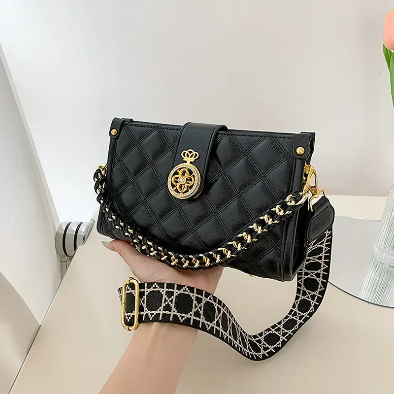 

Internet Popular Bag Women's Bag 2025 New Trend Chain Small Square Bag Versatile Soft Leather Shoulder Messenger Bag
