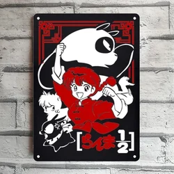 Ranma 1/2 Anime Vintage Tin Sign Poster Home Pubs & Bars Poster Wall Art Poster Coffee Garden Office Man Cave Club Metal Sign