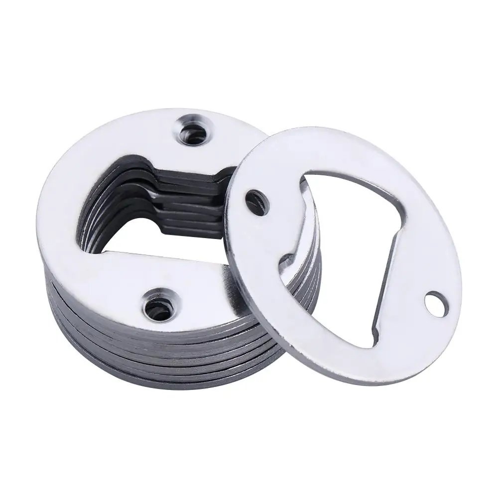 Silver Polished Round 40mm DIY Gadgets Bottle Opener Insert Kitchen Tool Hardware Parts