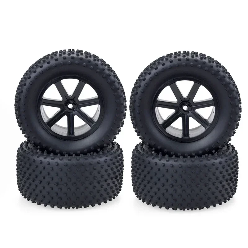 4 Stuks Desert Truck 102 Mm Rubber Spons Banden Velg Wielen Hub Hex Voor Rc 1/10 Auto Hsp off Road