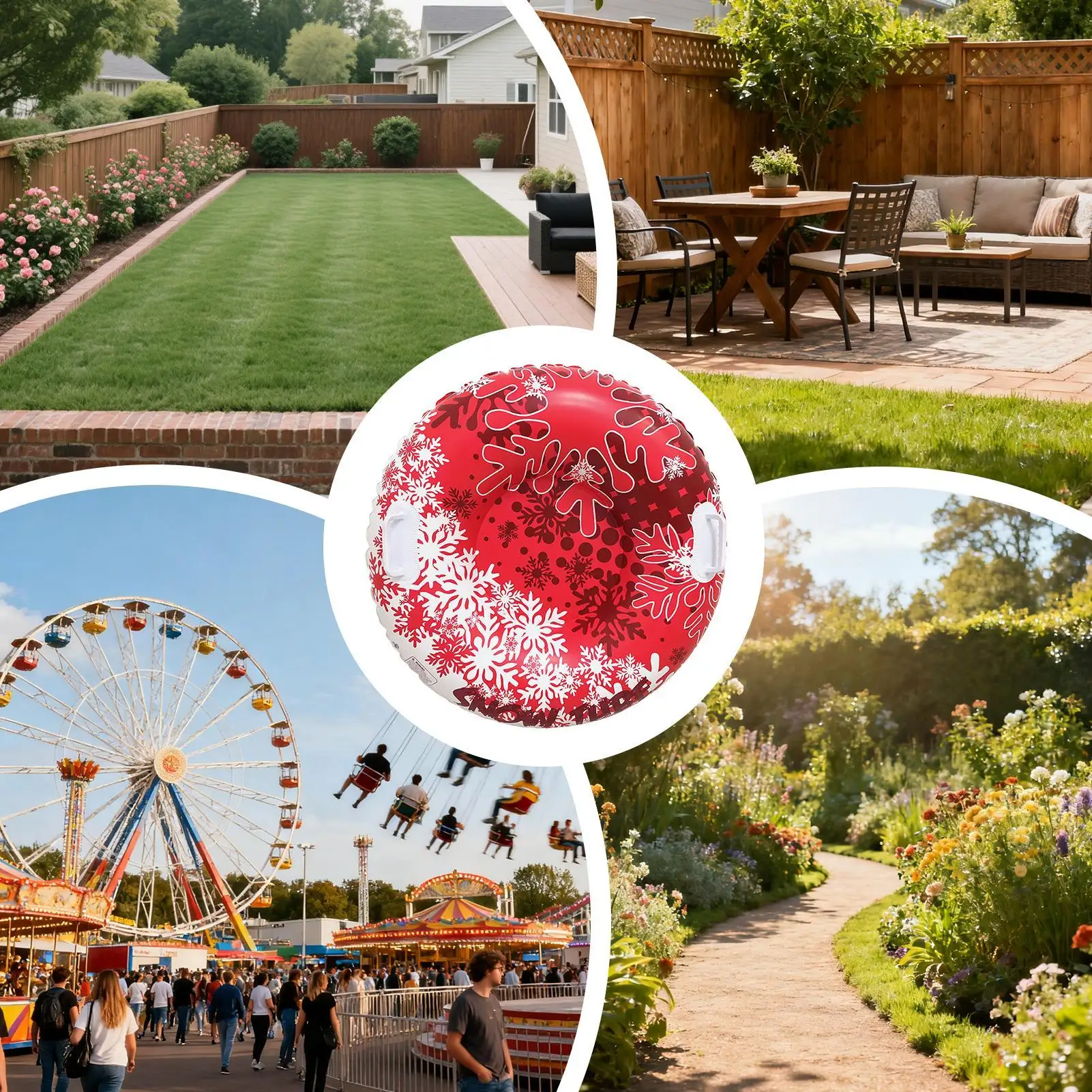 

Надувные сани для снега, сверхмощные надувные сани для снега с ручками, зимние игрушки для парков, задних дворов, пляжа, Рождества