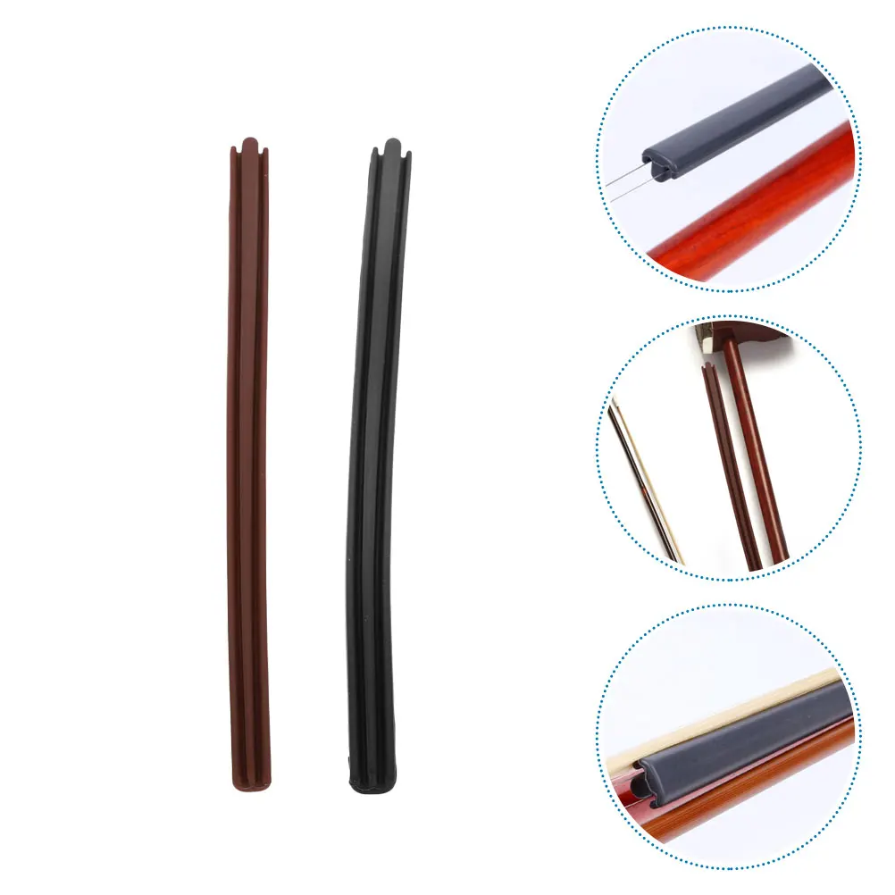 

2pcs Premium Erhu String Protective Sleeve Silicone Long Lasting Erhu Accessory Protective Cover For Strings Anti Rosin Powder