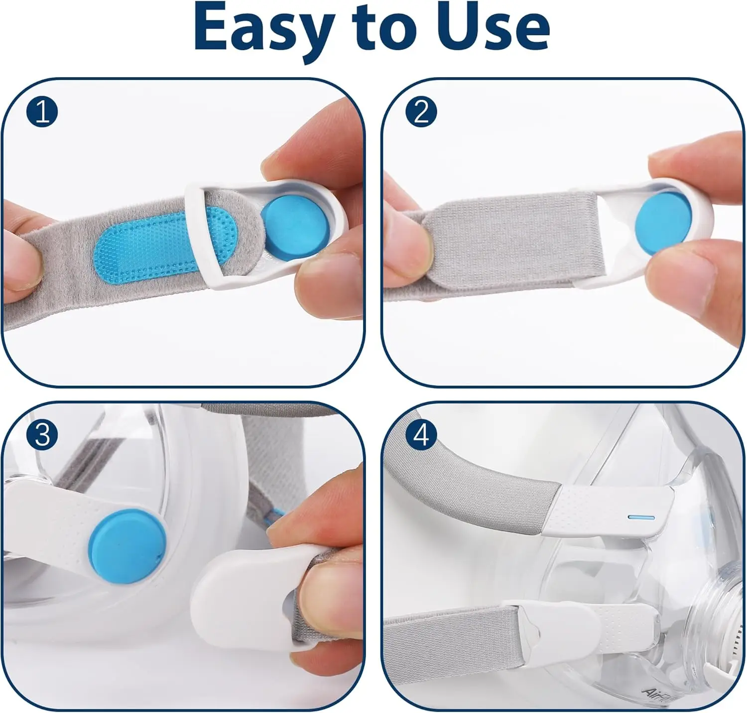 CPAP Mask Headgear Replacement Buckle Clips for Nasal & Full Face Sleep Apnea Mask Head Strap, Adjustable Quick Disassemble Fix view 5