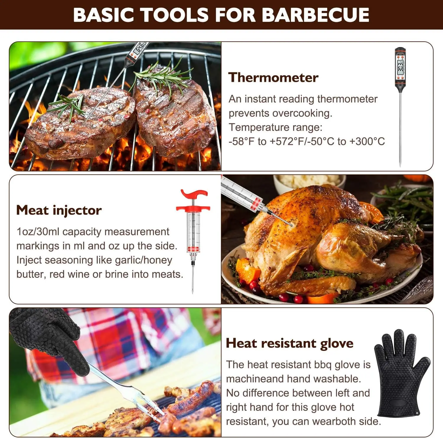 Grill Set, 34PCS BBQ Tools with Aluminum Case, Outdoor Grilling Accessories for Men, Gifts for Dad, Birthday, Wedding