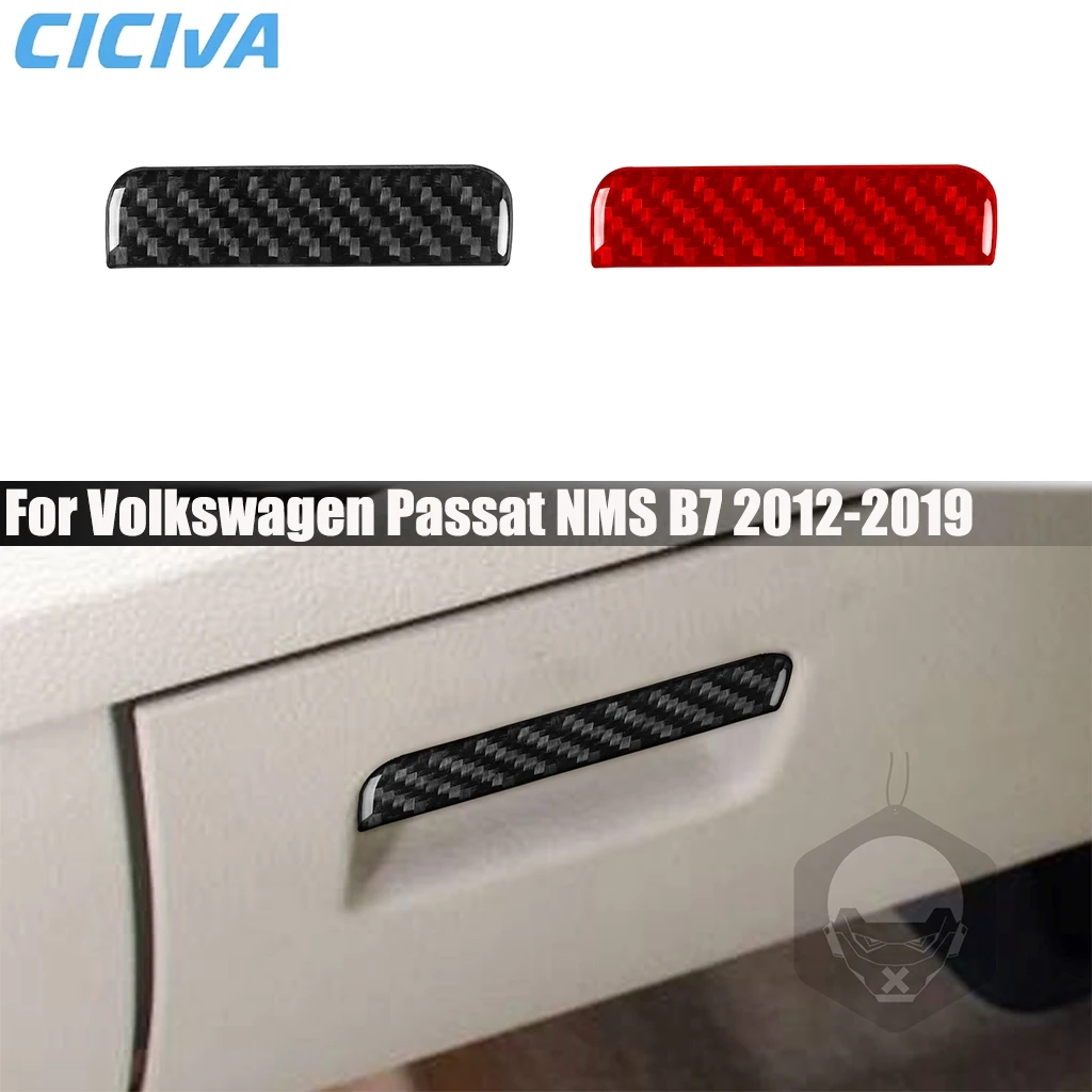 

Carbon Fiber Car Accessories Driver Storage Handle Interior Cover Modified Trim Sticker For Volkswagen Passat NMS B7 2012-2019