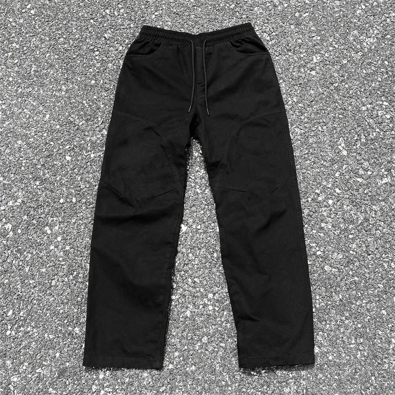 

Stereoscopic Cut Straight Tube Casual Functional Workwear Pants Men Heavy-duty Washed Old Trousers