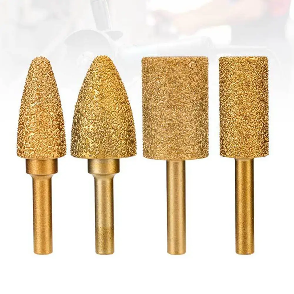 Utensili abrasivi a forma di sfera a grana ovale Punta abrasiva a forma di palla a grana Testa di molatura Testa di molatura cilindrica con rivestimento diamantato