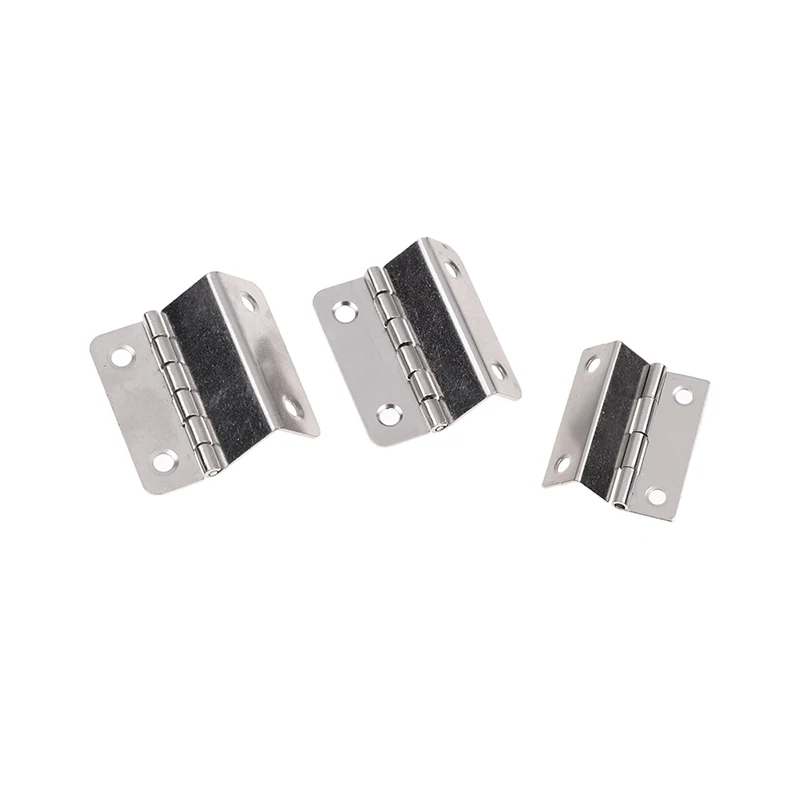2Pcs Cabinet Hinge 41mm Door Luggage Furniture Jewelry Wood Boxes 4 Holes Three-Folding Hinges Furniture Decoration