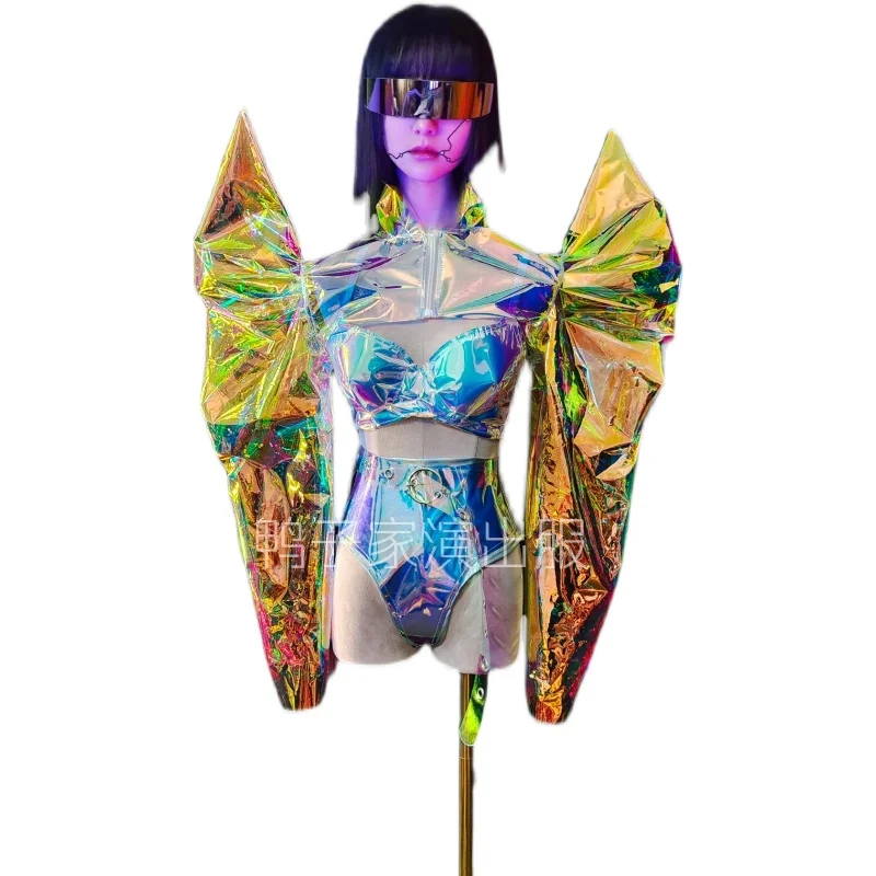 

New Sexy Colorful Leather Gog Dance Costume
